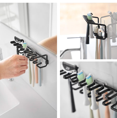 フィルムフック歯ブラシ&替え歯ブラシホルダー タワー 2段.|s10