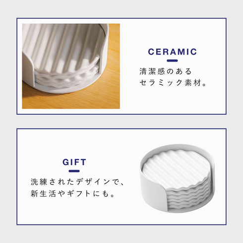 ウェーブ セラミックコースターセット アプト.|s7