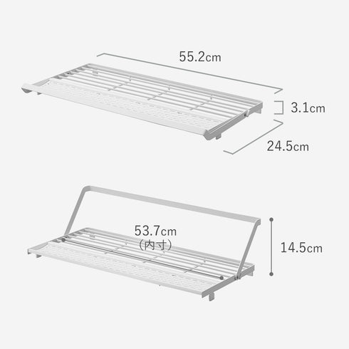 シンク上スリム水切りラック タワー シリコーントレー付き.|s12