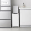 スリム蓋付き目隠しダストワゴン タワー 45L.|s8