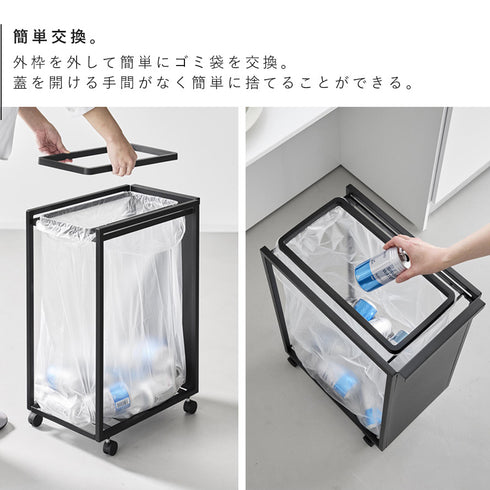 スリム目隠しダストワゴン タワー 45L.|s5