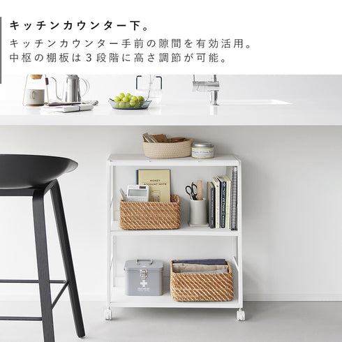 ゴミ箱裏スリムワゴン タワー.|s4
