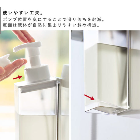 たっぷり洗剤が出る マグネットディスペンサー ミスト 泡タイプ クリア.|s4