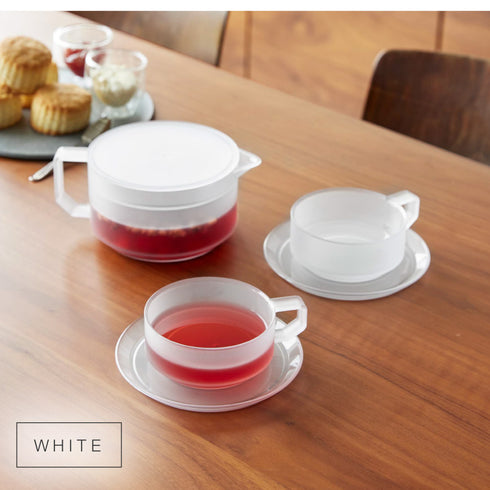 ティーポット タワー 600ml ティーカップ ソーサー 2個セット.|s7