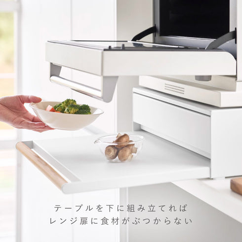 キッチン家電下引き出し&スライドテーブル トスカ ホワイト.|s4