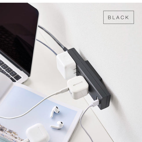 壁付け 電源タップ収納ホルダー タワー 2個組.|s8