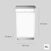 シンプルヒューマン レクタンギュラーステップカン ホワイト 45L.|s9