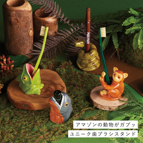 歯ブラシスタンド アマゾンの生き物.|s1