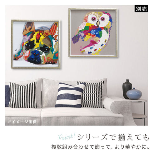 オイルペイントアート カラフル ブルドッグ.|s3