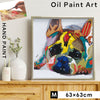 オイルペイントアート カラフル ブルドッグ.|m2