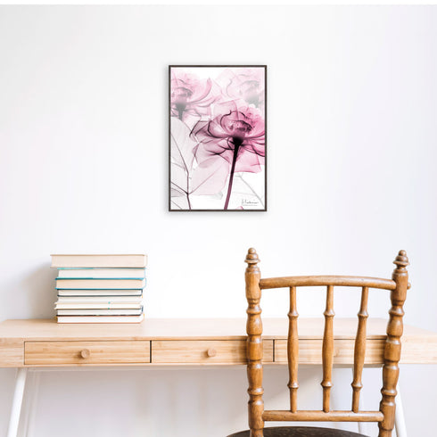 X RAY キャンバスアート ピンクローズ Sサイズ.|s5