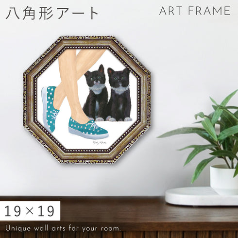 八角ミニゲルアートフレーム エミリー アダムス キューティーキティ