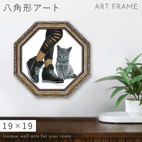 八角ミニゲルアートフレーム エミリー アダムス キューティーキティ