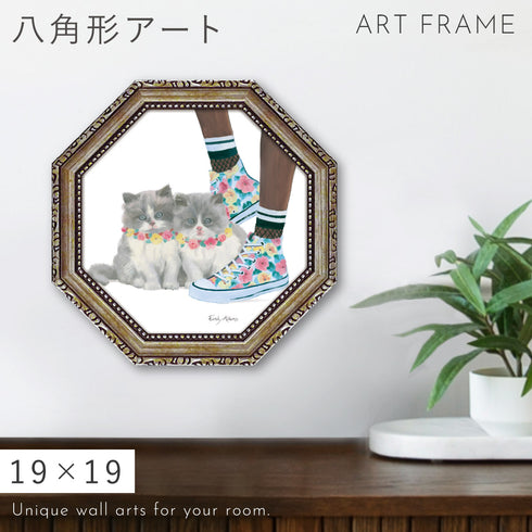 八角ミニゲルアートフレーム エミリー アダムス キューティーキティ