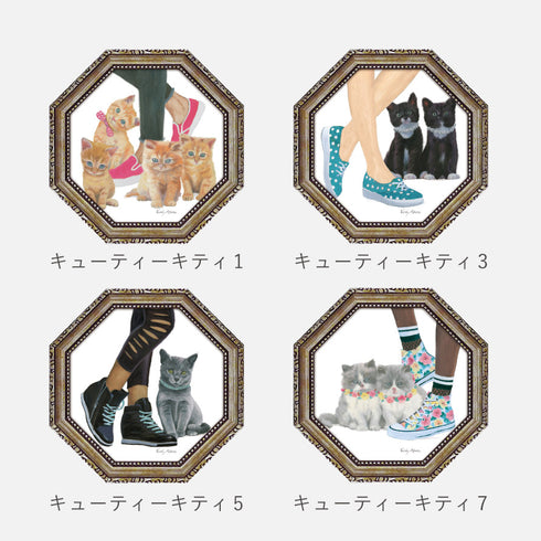 八角ミニゲルアートフレーム エミリー アダムス キューティーキティ.|s8