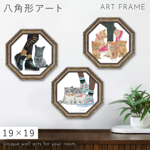 八角ミニゲルアートフレーム エミリー アダムス キューティーキティ.|m2
