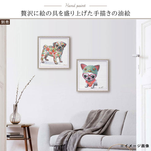 オイルペイント アート ドッグフラワー S.|s2