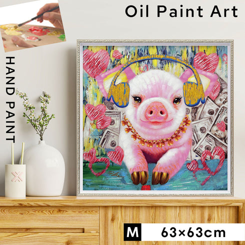 オイルペイント アート バブル ピッグ.|m2