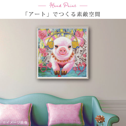 オイルペイント アート バブル ピッグ.|s2