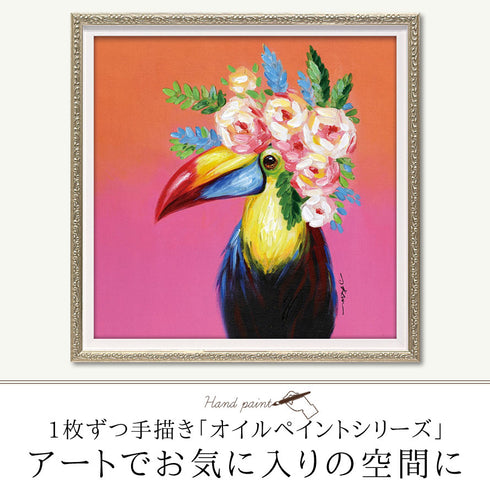 オイル ペイント アート トロピカルフラワー.|s1
