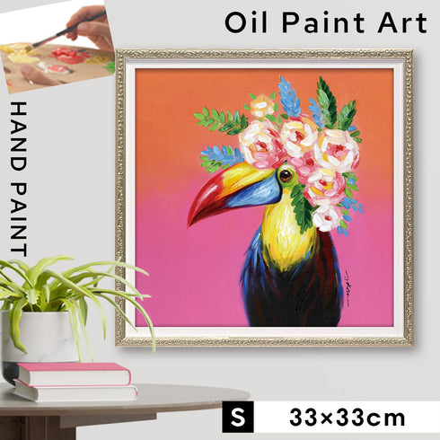 オイル ペイント アート トロピカルフラワー.|m2