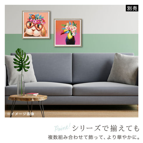 オイル ペイント アート 花かんむり.|s3