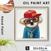 アート 絵画 壁掛け 油絵 33X33cm オイルペイント レッドハット.|m2