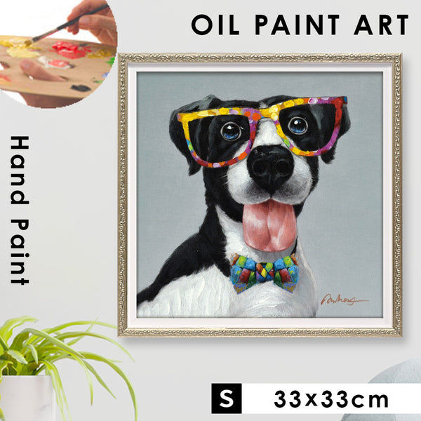 アート 絵画 壁掛け 油絵 33X33cm オイルペイント イエローグラス.|m2