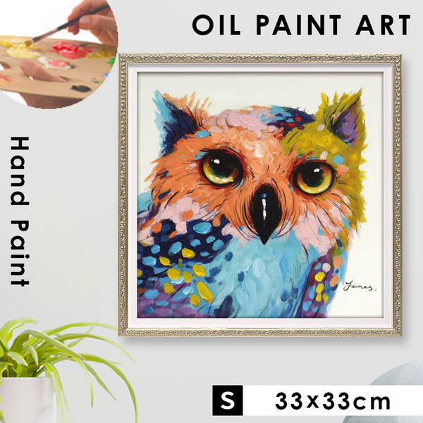 アート 絵画 壁掛け 油絵 33X33cm オイルペイント シャープアイズ.|m2