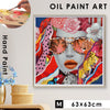 アート 絵画 壁掛け 油絵 63×63cm オイルペイント ワイルドコラージュ.|m2