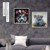 アート 絵画 壁掛け 油絵 63×63cm オイルペイント ロバストウーマン.|s5
