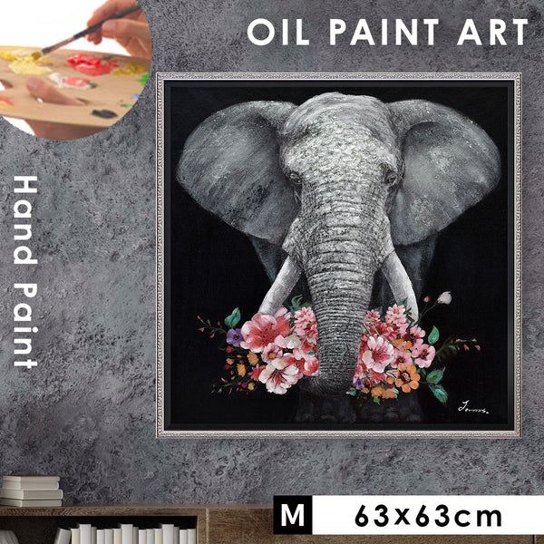 アート 絵画 壁掛け 油絵 63×63cm オイルペイント ギブ・ア・フラワー.|m2