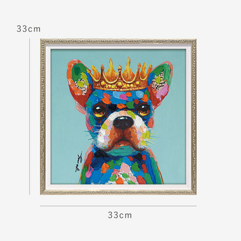 オイルペイントアート ブルーキング 33×33cm.|s6