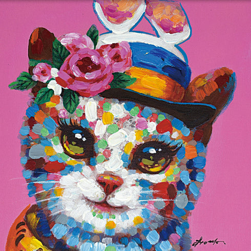 オイルペイントアート フェアレディキャット 33×33cm.|s3