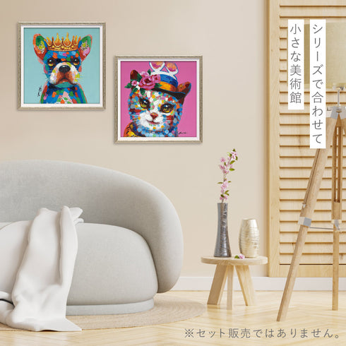 オイルペイントアート フェアレディキャット 33×33cm.|s5