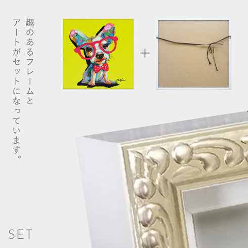オイルペイントアート タイトイエロー 33×33cm.|s4