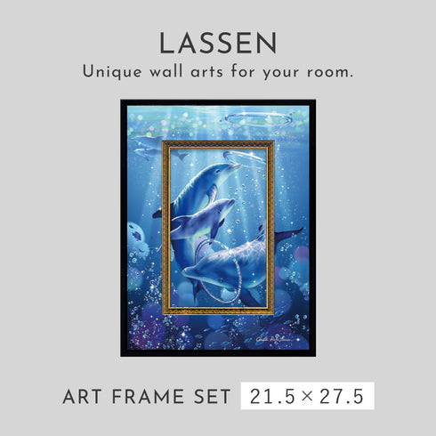 クリスチャン・リース・ラッセン ビッグアート「ドルフィン シンフォニー(Sサイズ)」.|s1