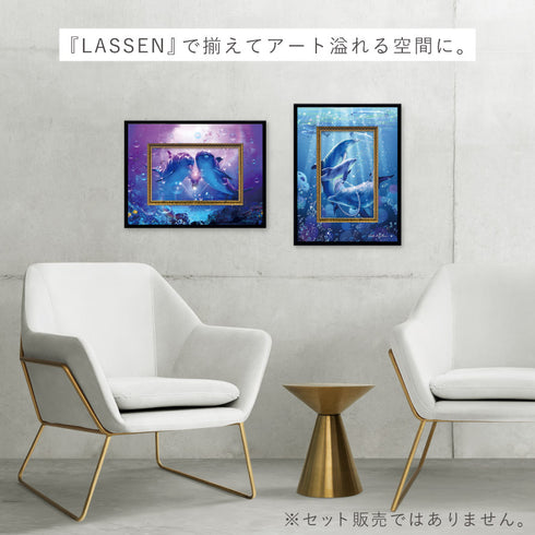 クリスチャン・リース・ラッセン ビッグアート「ドルフィン シンフォニー(Sサイズ)」.|s7