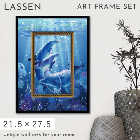 クリスチャン・リース・ラッセン ビッグアート「ドルフィン シンフォニー(Sサイズ)」.|m2