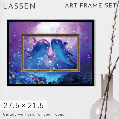 クリスチャン・リース・ラッセン ビッグアート「ドルフィン コンパニオン(Sサイズ)」.|m2