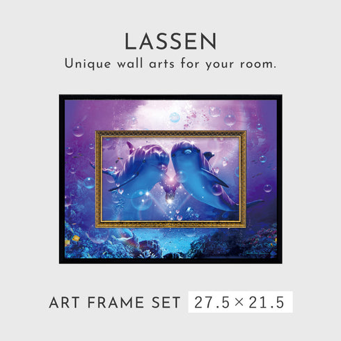 クリスチャン・リース・ラッセン ビッグアート「ドルフィン コンパニオン(Sサイズ)」.|s1