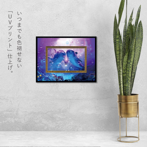 クリスチャン・リース・ラッセン ビッグアート「ドルフィン コンパニオン(Sサイズ)」.|s4