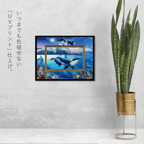 クリスチャン・リース・ラッセン ビッグアート「ブルーワールド2(Sサイズ)」.|s4