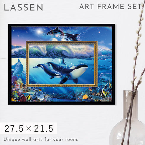 クリスチャン・リース・ラッセン ビッグアート「ブルーワールド2(Sサイズ)」.|m2