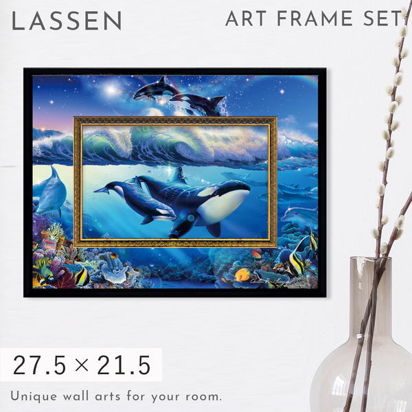 クリスチャン・リース・ラッセン ビッグアート「ブルーワールド2(Sサイズ)」.|m2