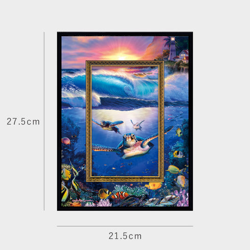 クリスチャン・リース・ラッセン ビッグアート「カミングホーム タートルズ(Sサイズ)」.|s6