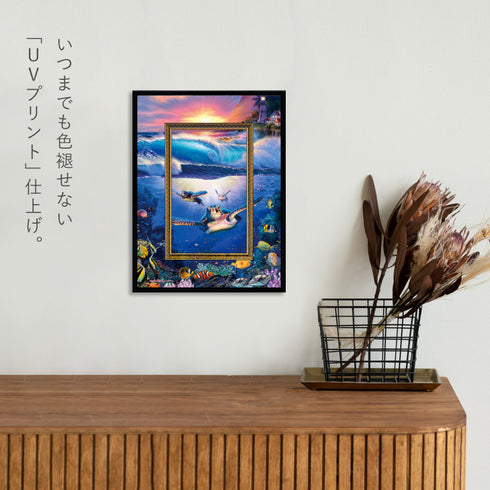 クリスチャン・リース・ラッセン ビッグアート「カミングホーム タートルズ(Sサイズ)」.|s4