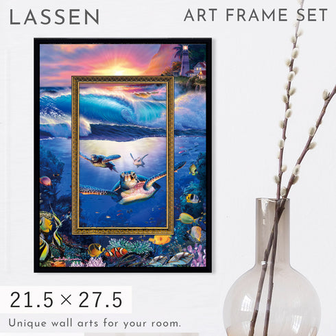 クリスチャン・リース・ラッセン ビッグアート「カミングホーム タートルズ(Sサイズ)」.|m2