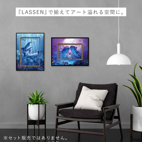 クリスチャン・リース・ラッセン ビッグアート「ドルフィン シンフォニー(Mサイズ)」.|s7