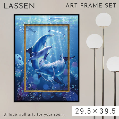 クリスチャン・リース・ラッセン ビッグアート「ドルフィン シンフォニー(Mサイズ)」.|m2